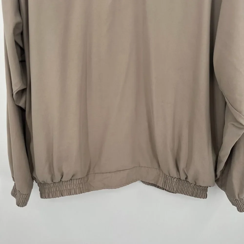 Nike Golf Track Jacket Mens XL Tan Spring Run Logo Long‎ Sleeve Athletic Fit